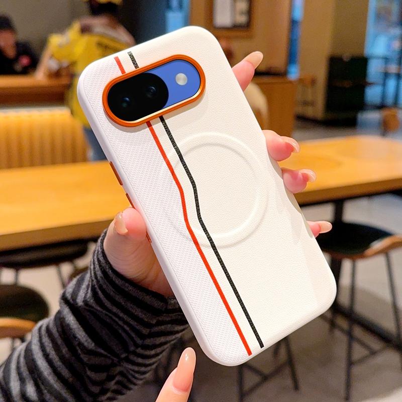 For Google Pixel 10A Case Magnetic PU Leather Colored Splicing Ultra-thin Protective Cover for Google Pixel 10 A Google Pixel 10a