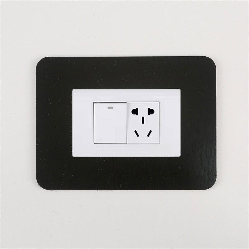 1pc 8.6X8.6cm/7.5X12cm Simple Living Room Decor Home Decoration Switch Stickers Wall Sticker Switch Protective Sticker