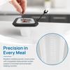 Molded Polymer Suspended Feeding Cup Graduated Cavity Suction Mount Thawing Feeding Cup Granular Feed Compatible Reusable Design
