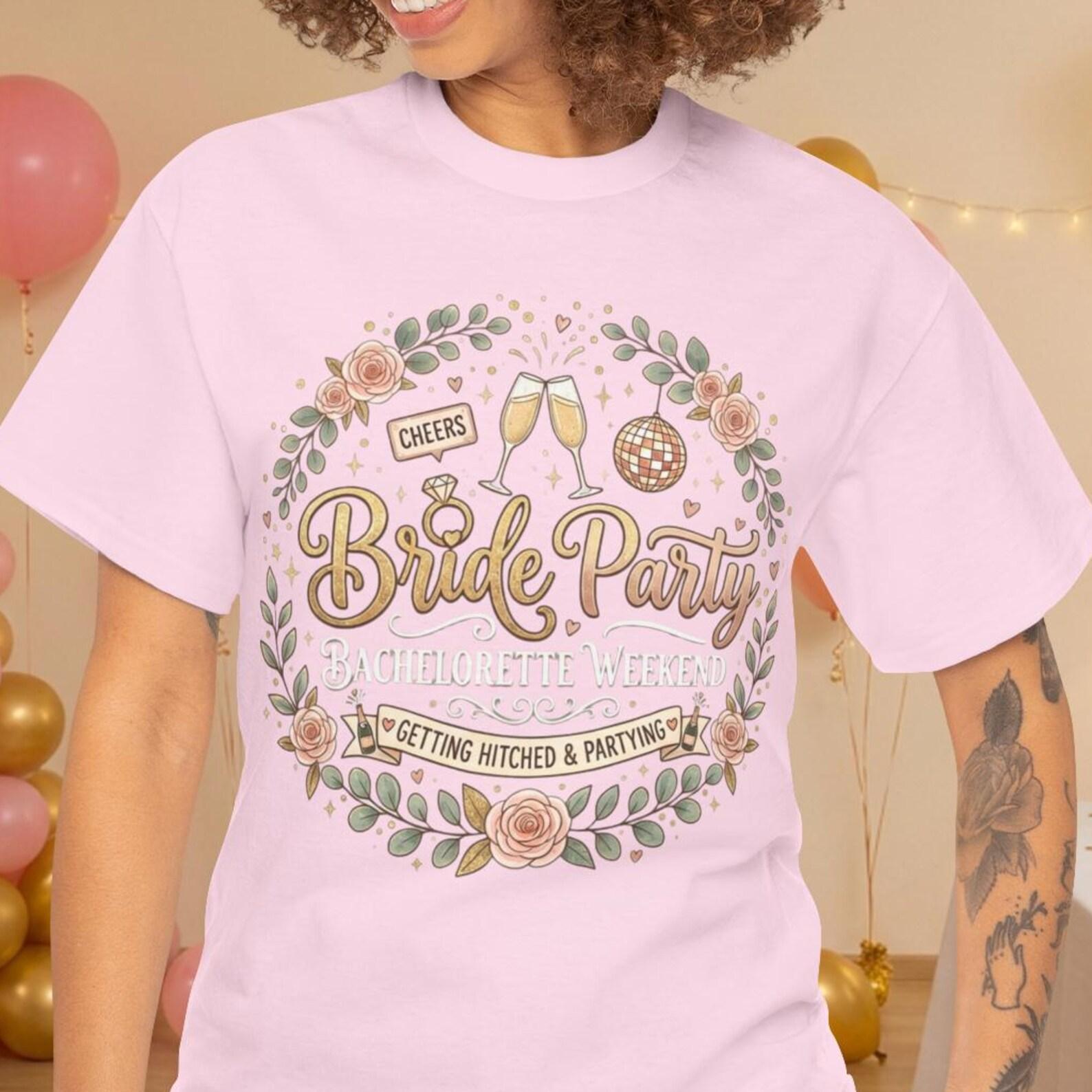 Bride party gift shirt, bridal shower gift,Bachelorette Party Shirts,personalized bachelorette party t-shirt 2XL