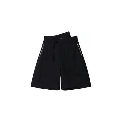 FW22 Solid Color Irregular Casual Drawstring A-Line Shorts Men Shorts Black H63040