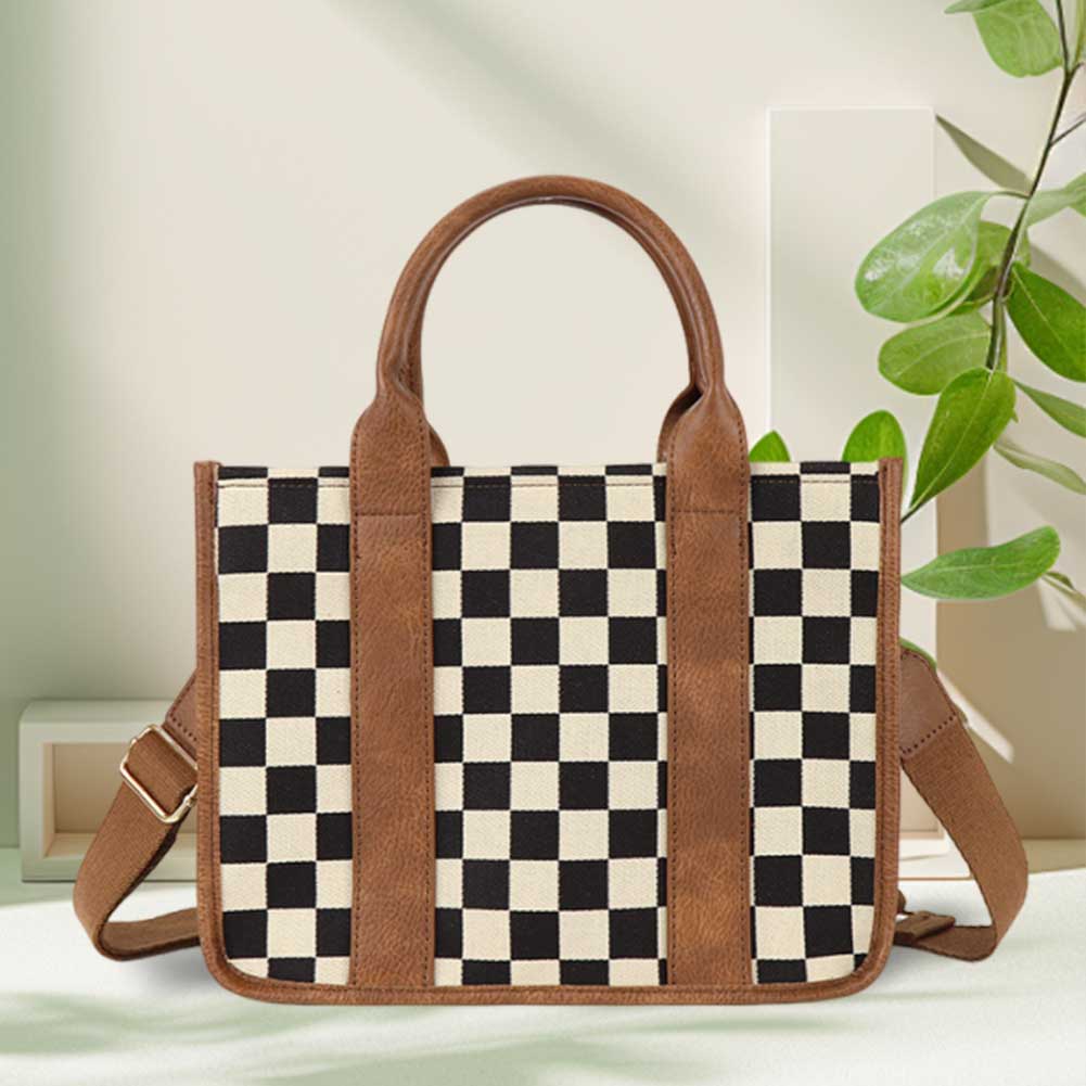 Women Canvas Fashion Shoulder Bag Zipper Closure Slouchy Tote Handbag Adjustable Strap Trendy Messenger Bag Large Work Bag