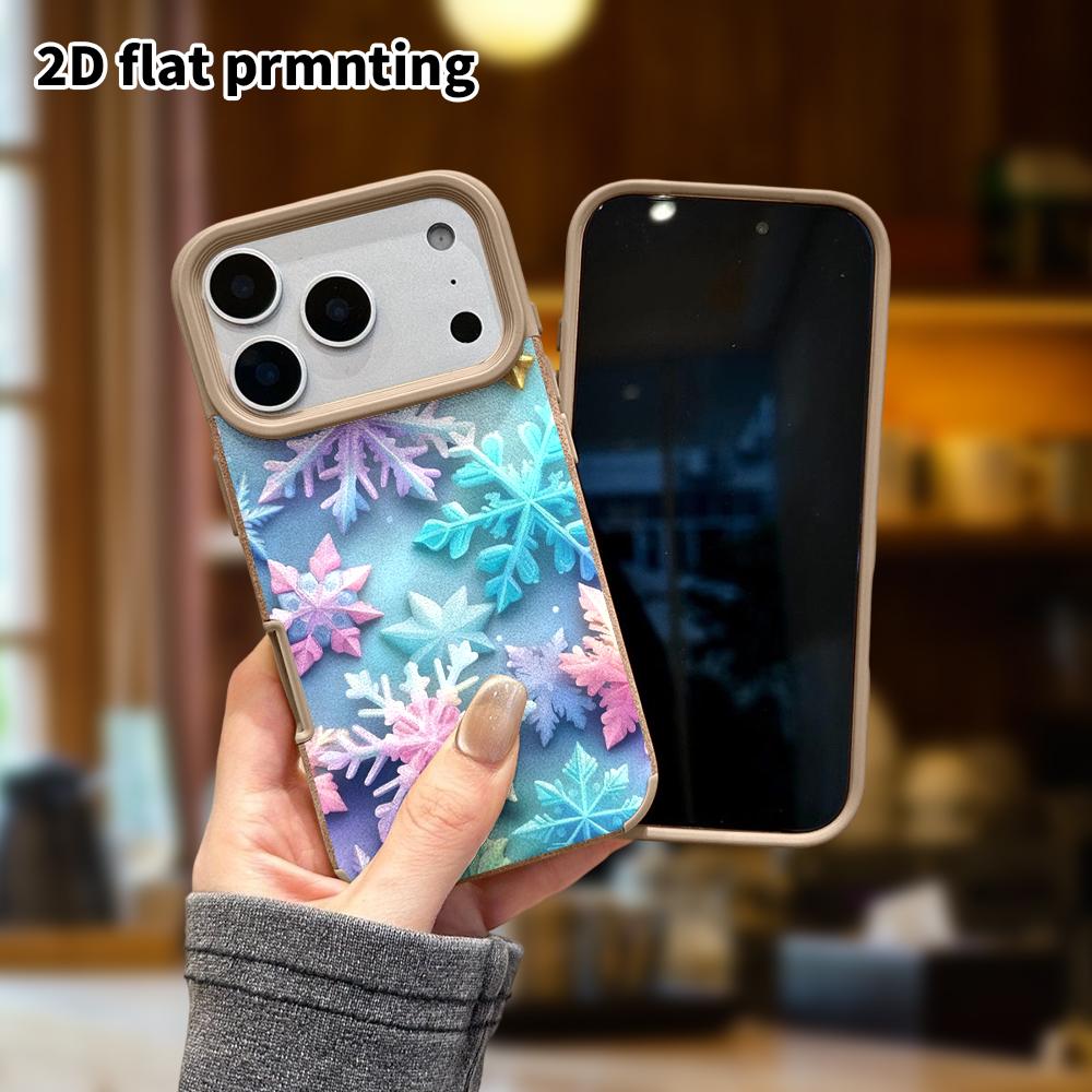 Phone Case: Lambskin 2D Flat Samsung Galaxy A34 A35 M05 M06 S20 S22 S21 FE Plus 5G Protective Case, Snowflake Theme, Christmas and Halloween Gift