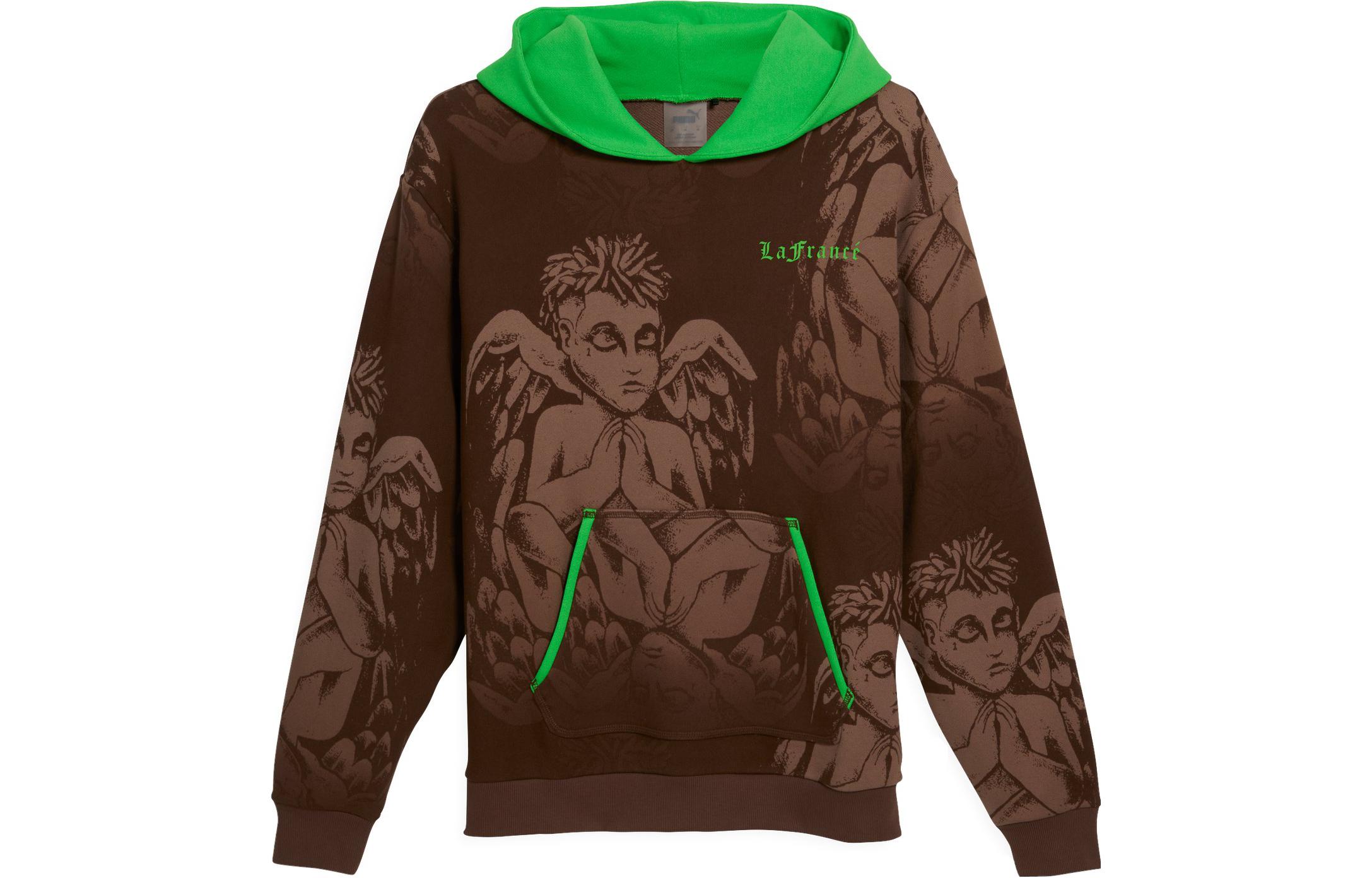 PUMA Sweatshirts Men s Tan Green Hooded Moderate Other 625664-01 S