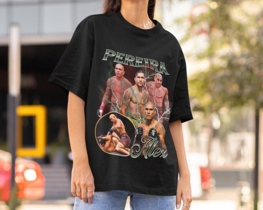 Alex Pereira Vintage Style UFC mma T-Shirt Retro 90's style Bootleg T-Shirt Oversized Sport Tee gift for UFC T-Shirt Poatan UFC Shirt Champ