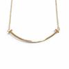 Excellent TIFFANY&Co. Necklace T Smile Small Pendant Pink Gold 18K Women Used