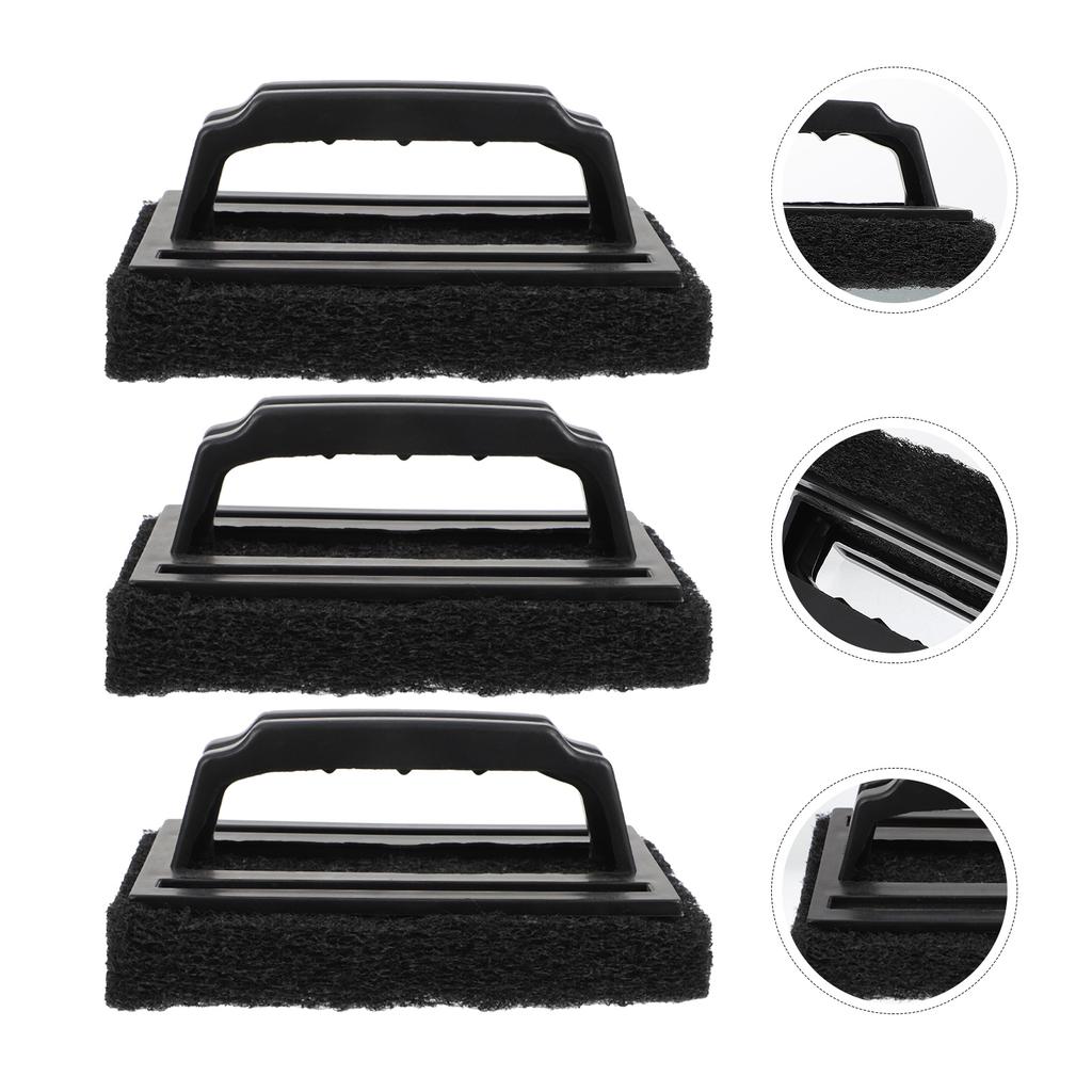 3 Pcs Grill Cleaning Brush Bbq Grilling Handheld Gas Portable Accessory Household Barbecue Scrubber Accessories Stainless Steel