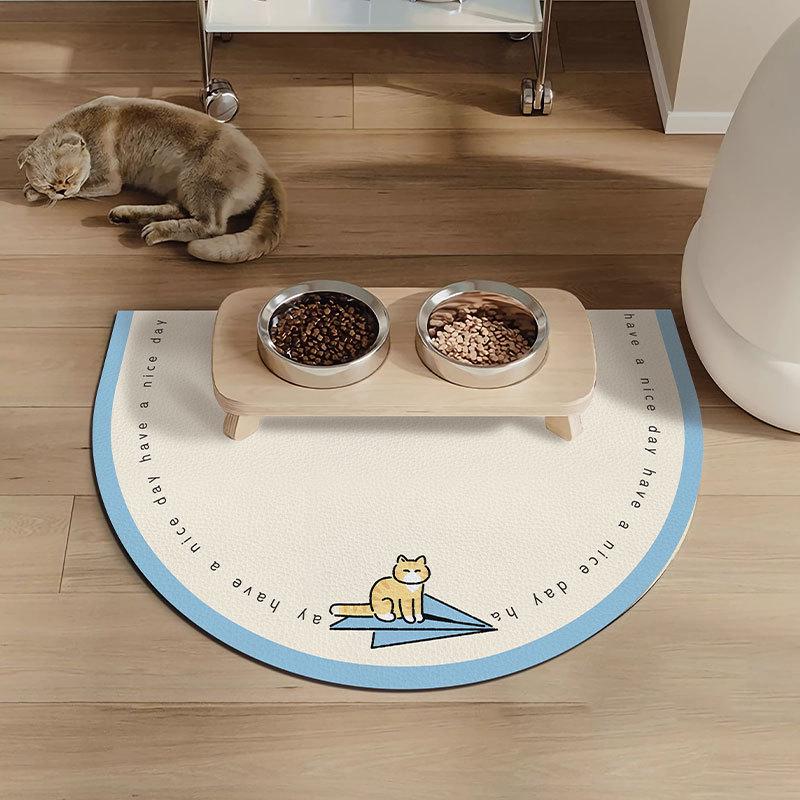 Non-Slip, Water-Absorbing Pet Placemats for Cats & Dogs - Easy-to-Clean Diatom Mud Mats