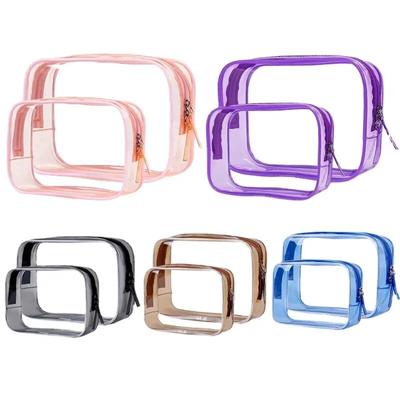 Candy Color Transparentní Viditelné PVC Vodotěsná úložná taška Cestovní přenosná Velkokapacitní kosmetická taštička Taštička na make-up Taška na denní praní