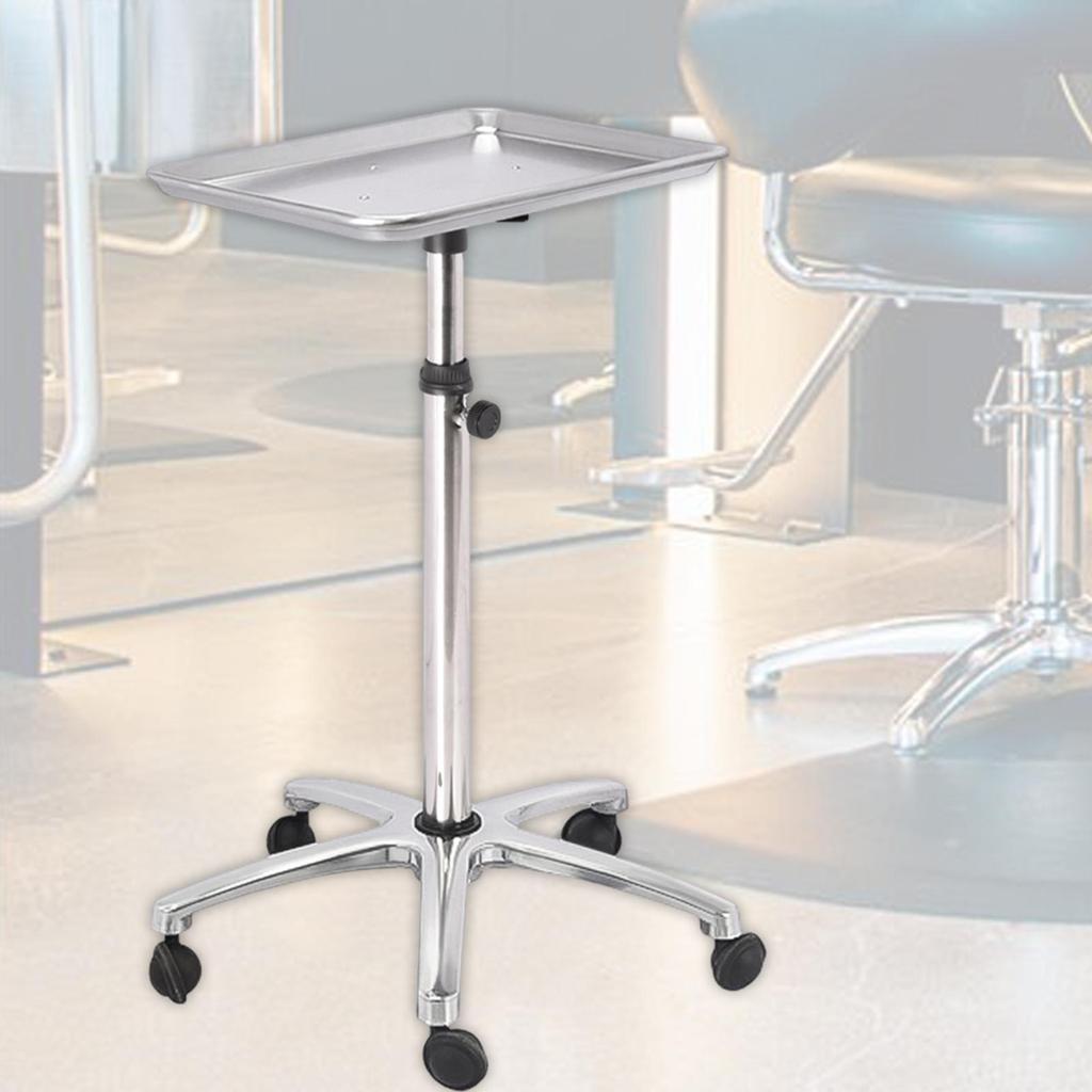 Hair Salon Rolling Cart Tray Stylist Instrument Stand on Wheels for