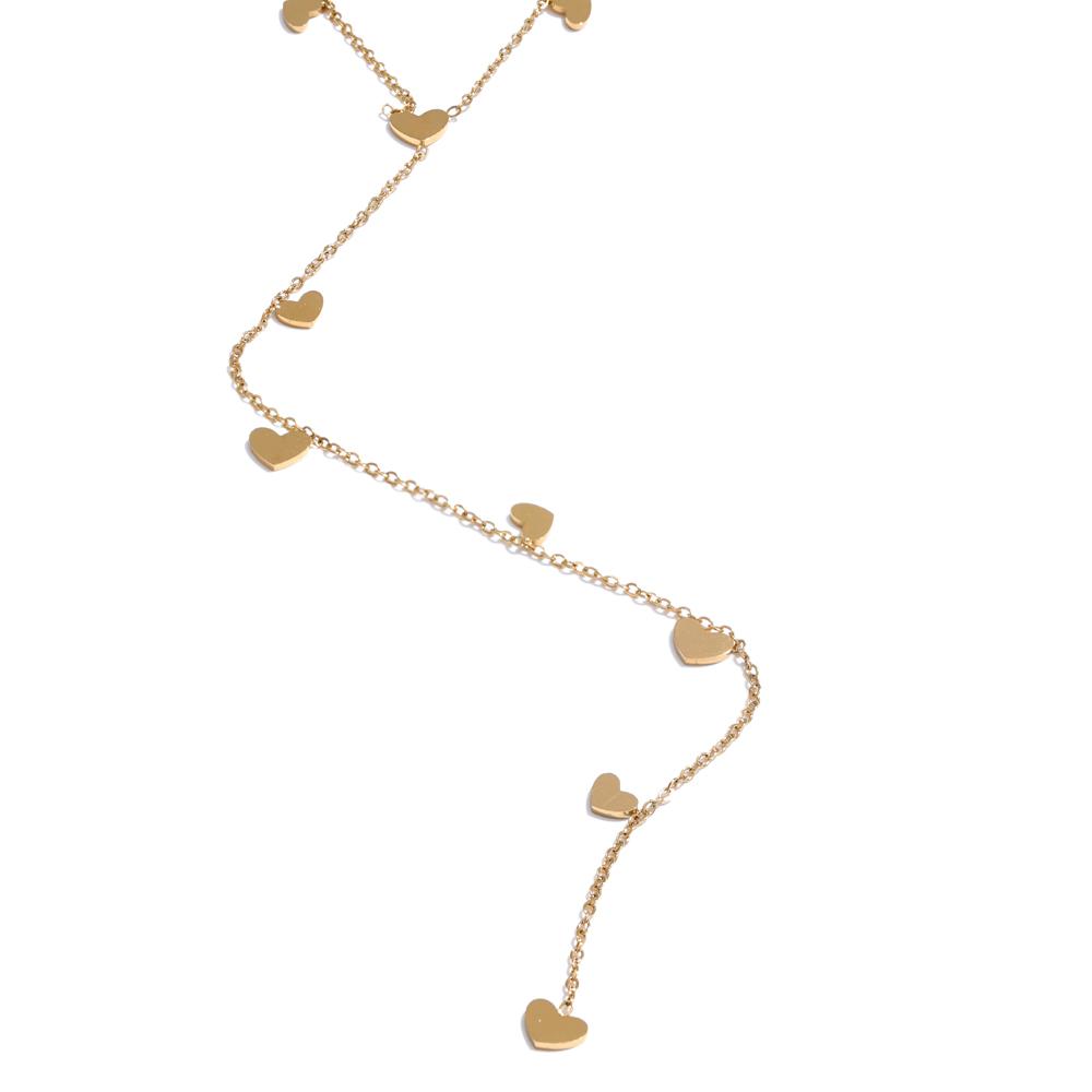 

Yhpup Thin Stainless Steel Long Heart Lover Drop Chain Bib Necklace Stain Less Metal Tarnish Resistant Attractive Charm Jewelry