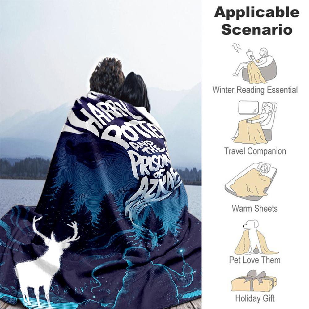 1pc Harry Potter and the Prisoner of Azkaban Outdoor Flannel Throw Blanket All Season Soft Warmth,Home Decor 1031198