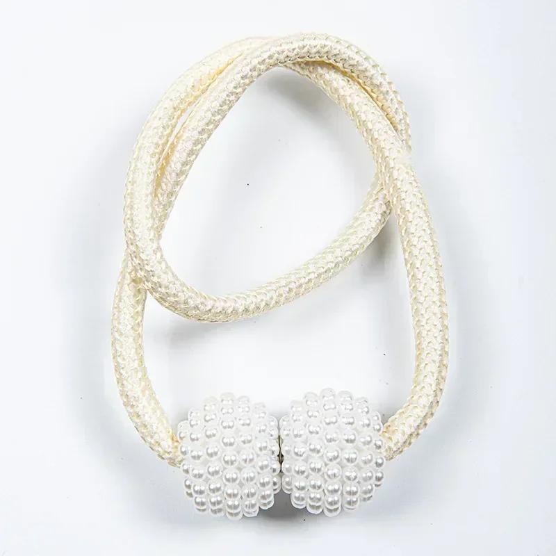 

1PC Pearl Magnetic Curtain Clip Curtain Holders Tie Back Buckle Clips Hanging Ball Buckle Tie Back Curtain Decor Accessories белый