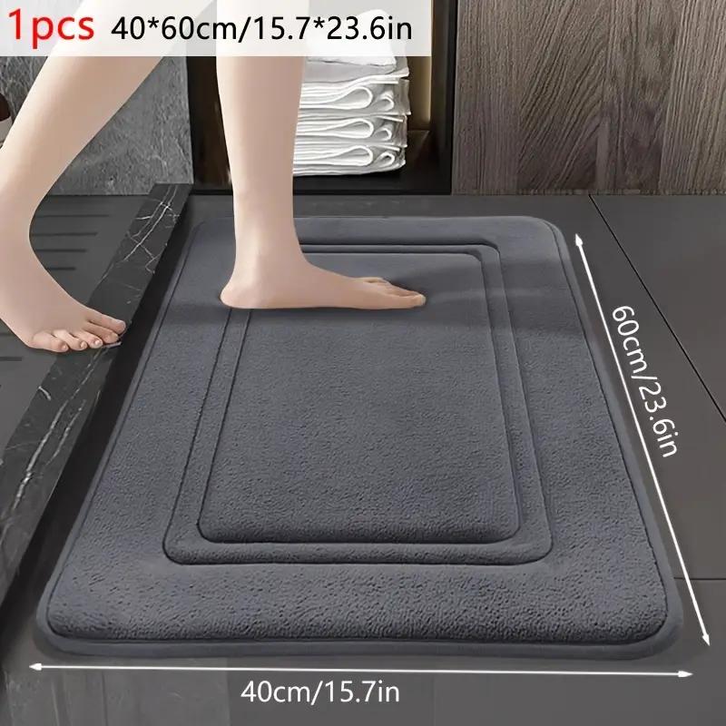 Quick-Dry Bath Mat - Non-Slip, Machine Washable, Soft & Comfortable, Kitchen, Bathroom Mat | Modern Bathroom Decor | Durable Bath Mat