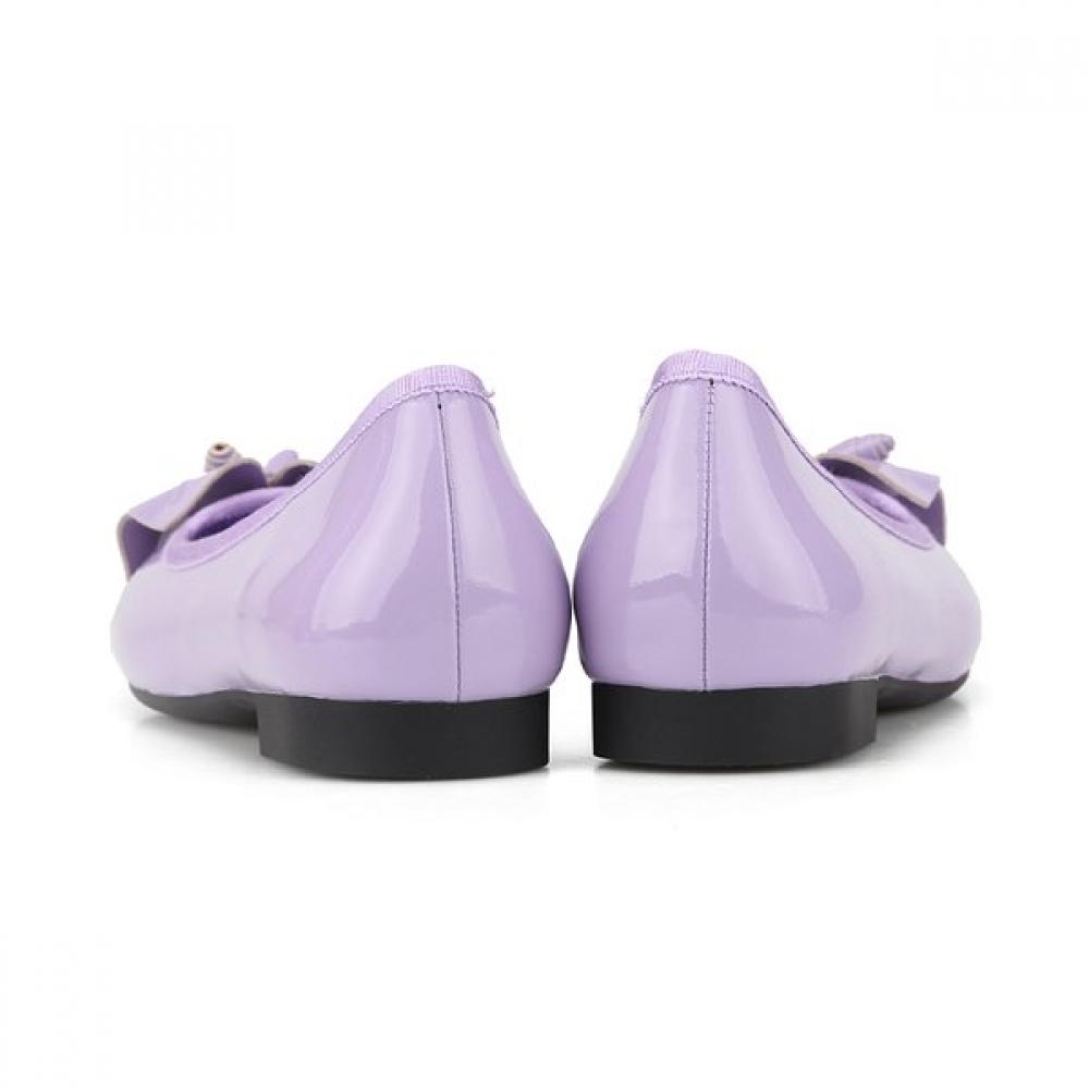 BARBARA Leather Enamel Corsage Flat 1.5cm Bbj102pr