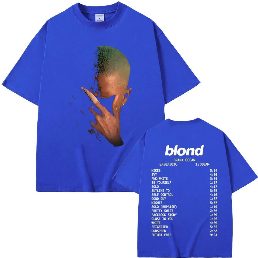 Rapper Frank Fashion Vintage Graphic Tshirts Unisex Wounisex Ocean Hip Hop Trend T Shirts Blond Oversized Tshirt Unisex Cotton Tshirt