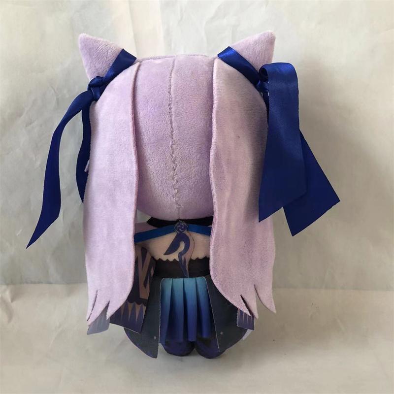 Game Genshin Impact Keqing Plush Toy 20cm Stuffed Doll Cartoon Plushie Figure Soft Bed Decorative Pillow Cosplay Kids Fans Gift