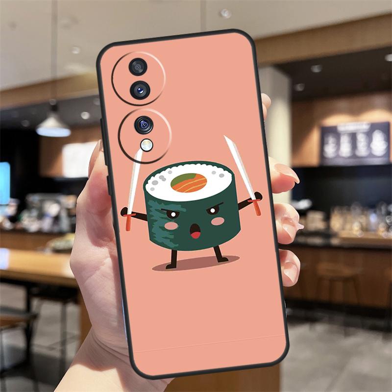 Japanese Sushi Food Case For Honor Magic 7 5 6 8 Lite Honor 400 200 Pro 50 70 90 X8c X9a X9b X9c X9d Win RT Cover