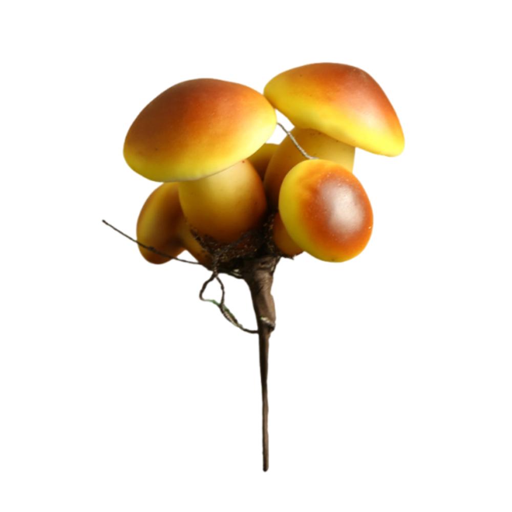 Lifelike Simulated Plants Cute Bonsai Decor Faux Plants Artificial Mushroom  Patio Decor жёлтый