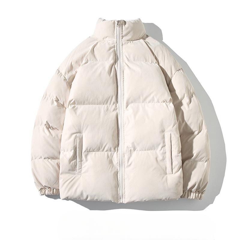Cotton Clothes Men's Winter Men's Clothing Korean Version Stand-up Collar Thickened Cotton Clothes Jacket Casual Solid Color Men's Bread Clothes