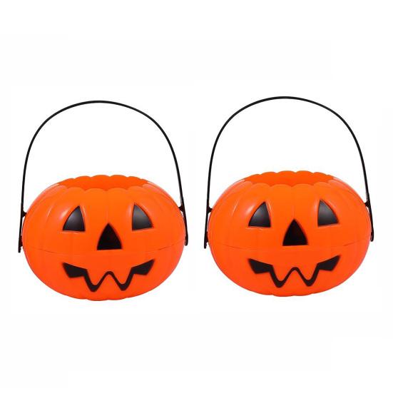 Feiertagsdekoration Requisiten 1/2/3 Stück Halloween Kürbis Süßigkeiten Eimer, Süßes oder Saures Halter Korb, Korb Jack-O-Lantern Süße Snack Eimer mit