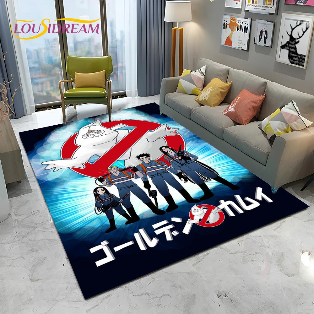 Horrorfilm G-Ghostbusters Cartoon Teppich für Zuhause Wohnzimmer Schlafzimmer Sofa Fußmatte Dekor, Kinder Teppich rutschfeste Bodenmatte