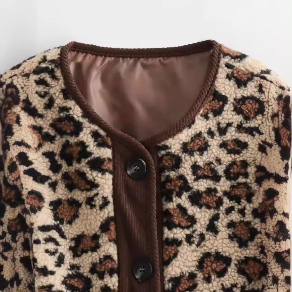 Хлопковое пальто с леопардовым принтом для женщин — фото 7