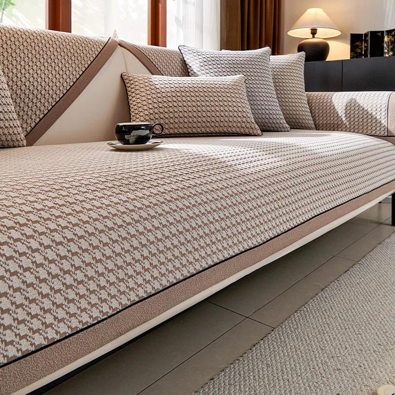 Mřížka na pohovku Thousand Bird Ženilka Protiskluzový potah na pohovku Celoroční Univerzální podložka na pohovku Obývací pokoj Domácí Žakárový potah na pohovku