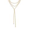 Waterproof 18k Gold Plated Y Shaped Stainless Steel Necklace Fashion Layered Chain Pendants Necklaces for Women