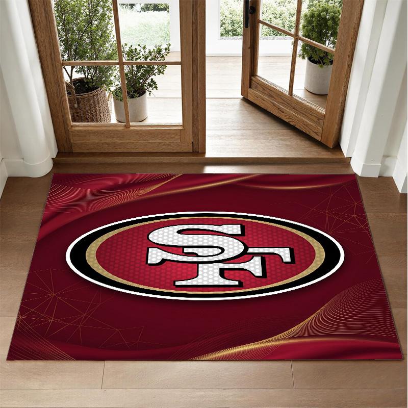 San Francisco 49ers Design Kristall-Samt-Teppich Weiche Dekorationsmatte für Schlafzimmer Eingang