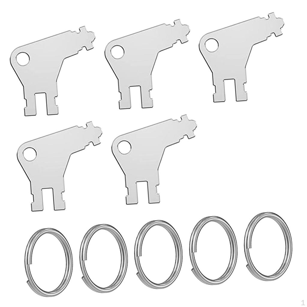 5x Commercial Paper Towel Dispenser Key with 5 Keyrings for Professionals