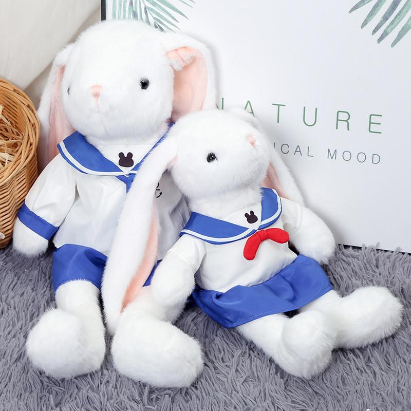Plush Navy Rabbit Toy Cute Cartoon Girl Children Birthday Holiday Gift Doll