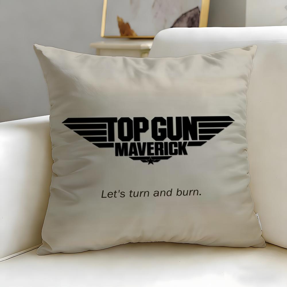 Classic Movie Top Gun Cushion Cover Soft & Easy-Wash Pillow Case – Versatile for Couch, Bed, Travel and Office