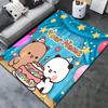 Bear Panda Night Custom Name Carpet Rug For Living Room Bedroom Home Sofa Decoration Kids Play Nonslip Floor Mat