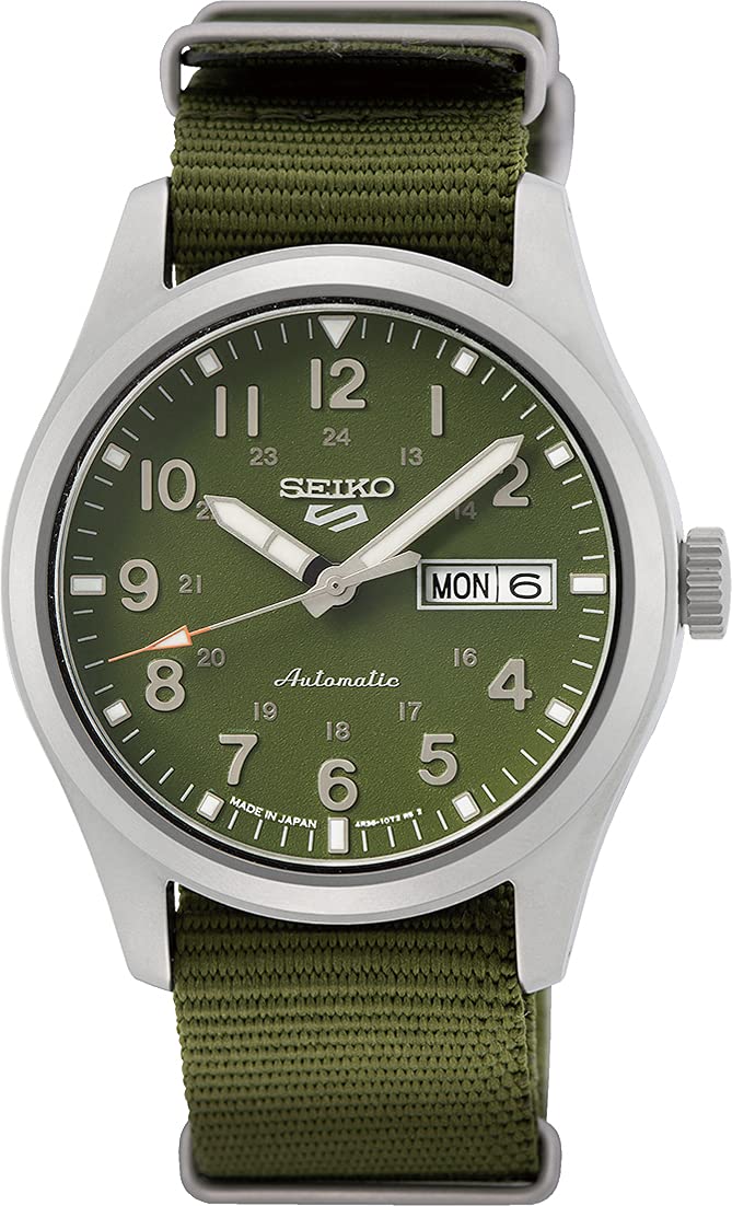 

Seiko 5 Sports Автоматичний Механічний Лімітований Годинник Зроблено в Зеленому, Видання, Чоловічий, Японія, SRPG33