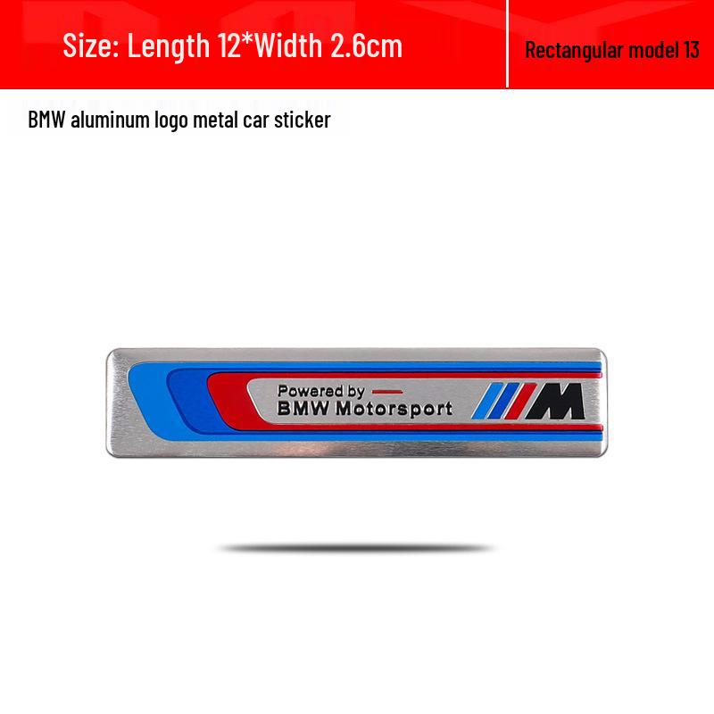 BMW M Performance Metall-Logo-Aufkleber: Aluminium-Namensschild und Kotflügelaufkleber