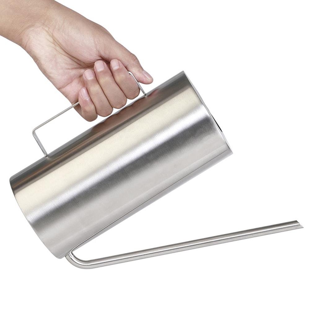 1,5L Rostfritt Stål Vattning Blomma Vattenkanna Lång Mun Vattning Kruka Trädgårdsredskap