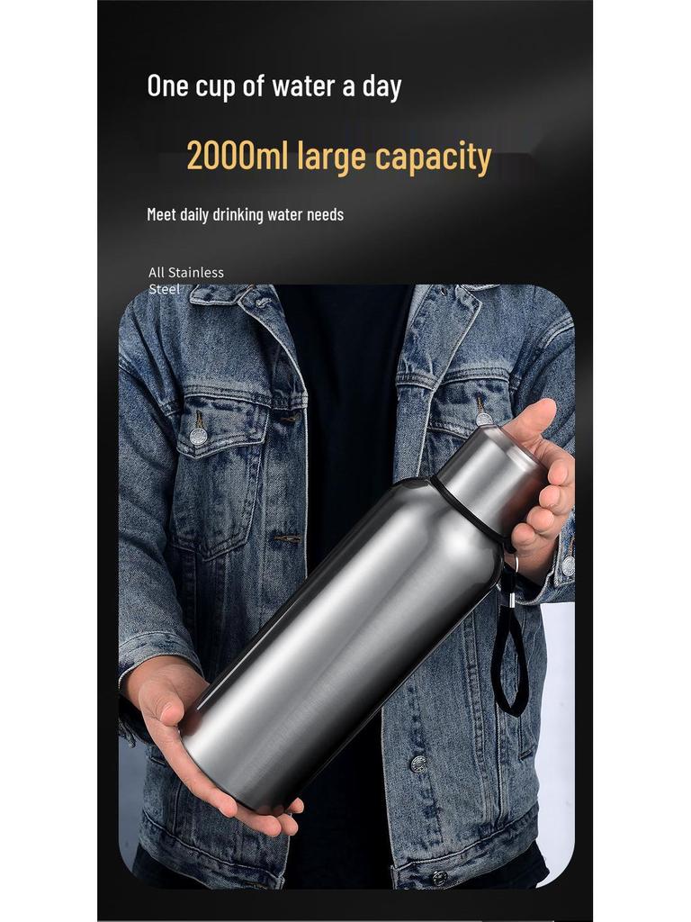 Large Capacity Stainless Steel Insulated Travel Kettle with Tea and Water Separation