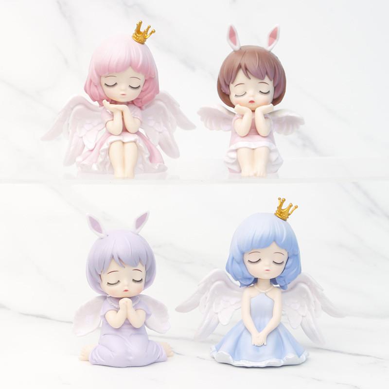 Charming Pvc Angel Baby Figure Collectible Blind Box Cake And Car Ornament