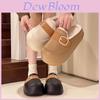 Cozy Thick Sole Waterproof Winter Slippers For Women Plush Indoor Home Footwear