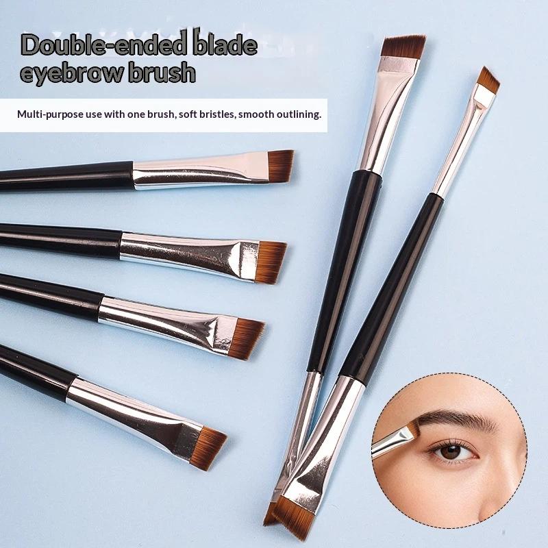 Double Ended Blade Eyebrow Brush Multi Purpose Angled Eyebrow Brush For Precise Eyebrow Makeup Eyeliner And Brow Styling