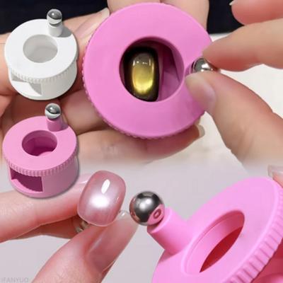 Pink Millstone Magnet, Rotating Magnet, Magnet Jack, DIY Magnetic Nail, Pearl Collector 1 Set, Magnet + Ball