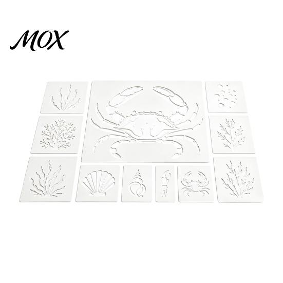 Ocean Theme Art Supplies for Adults Stencil Set, Sea Animal Wall Stencil, Plastic Octopus Mural Easy Alignment Crafting Sheets Stencils Painting Large