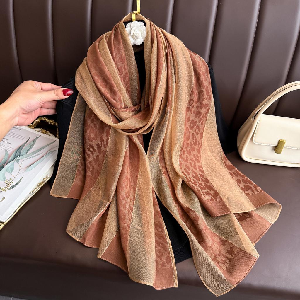 Brand Women Silk Scarf Female Stripe Foulard Femme Pashmina Shawls And Wrap Big Size Scaves Beach Towel Bandana Muslim Hijab