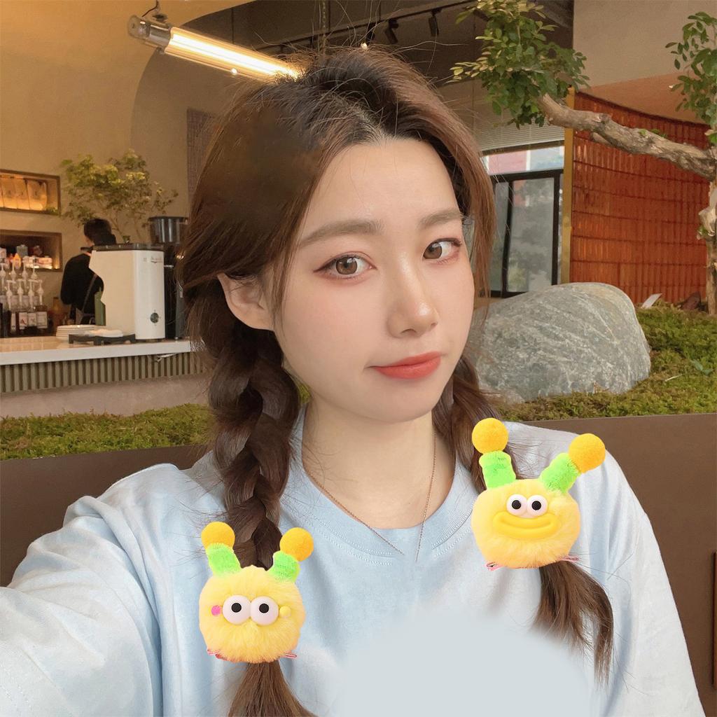 Furry Cartoon Plush Hair Clip Little Monster Barrettes Duckbill Hairpin for Women and Girl Party Accessories Headwear