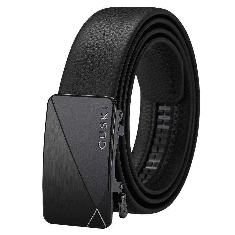 Men s Genuine Leather Automatic Buckle Belt 120cm