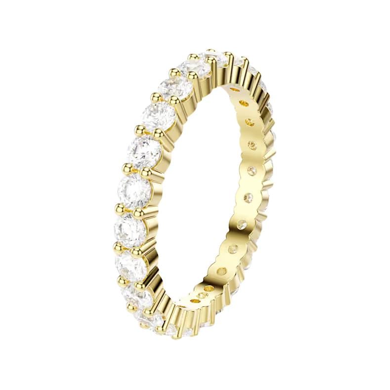 Swarovski Matrix Minimalist Fashion Cubic Zirconia Rings Unisex White 5750616