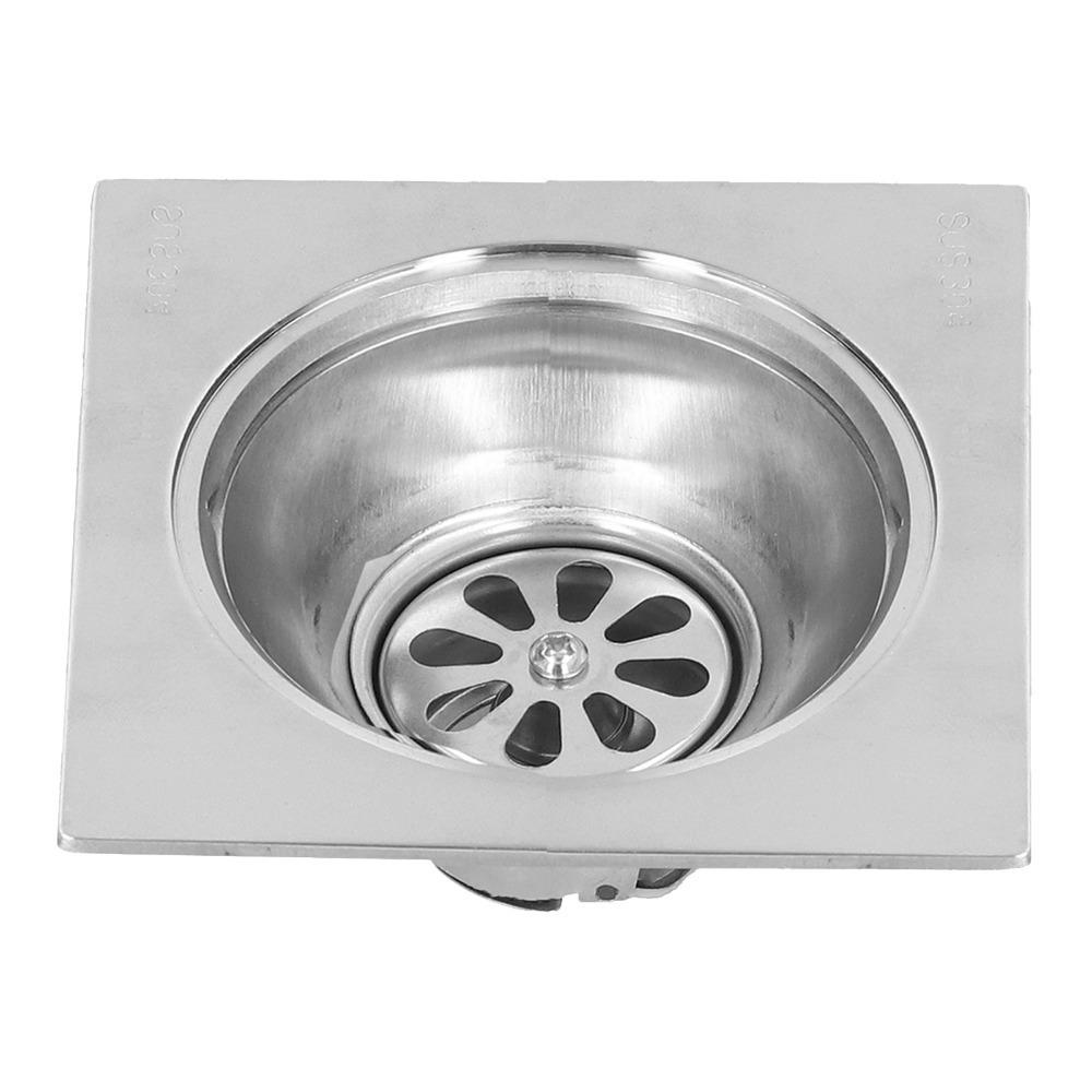 304 Stainless Steel Floor Drain Self Sealing Shower Drain Efficient Floor Strainer Hotel