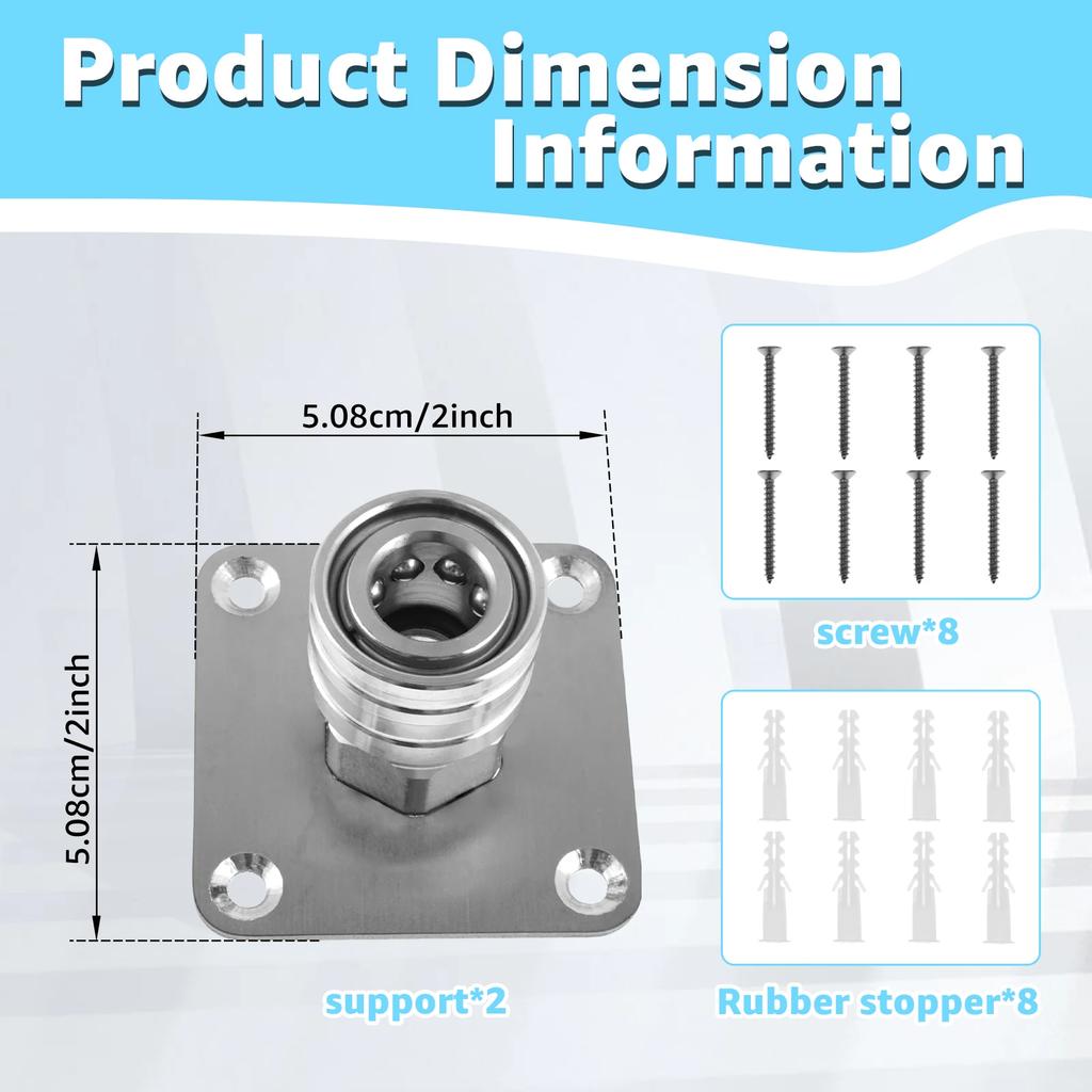 2Pcs Wall Mounted Foam Cannon Holder 1/4inch Quick Connect Foam Cannon Bracket Pressure Washer Accessories Storage Rack for Home