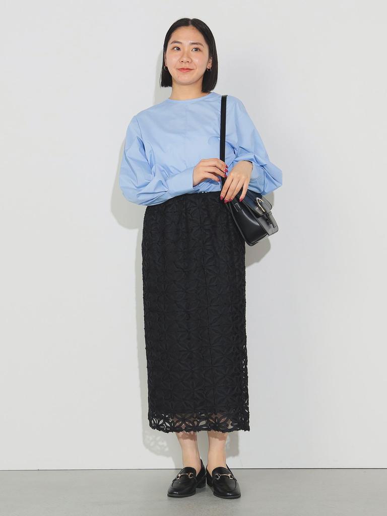 Skirt Lace SK BLACK ONE SIZE [BEAMS HEART] P/Embroidered Women's